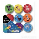 KIDEA STEMPELKI KOLOROWE OZDOBNE B 9 SZTUK