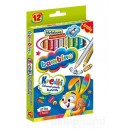 BAMBINO GRUBE KREDKI DREWNO 12 KOLORÓW+TEMPERÓWKA