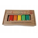 CYMBAŁKI DZWONKI 5 TONOWE DIATONICZNE KOLOROWE DREWNIANE W PUDEŁKU