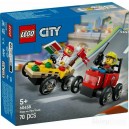 LEGO CITY 60458 ZESTAW WYŚCIGÓWEK: PIZZA KONTRA WÓZ STRAŻACKI