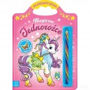 MAGICZNE JEDNOROŻCE ZACZAROWANA KREDKA KOLOROWANKA Z NAKLEJKAMI AKSJOMAT